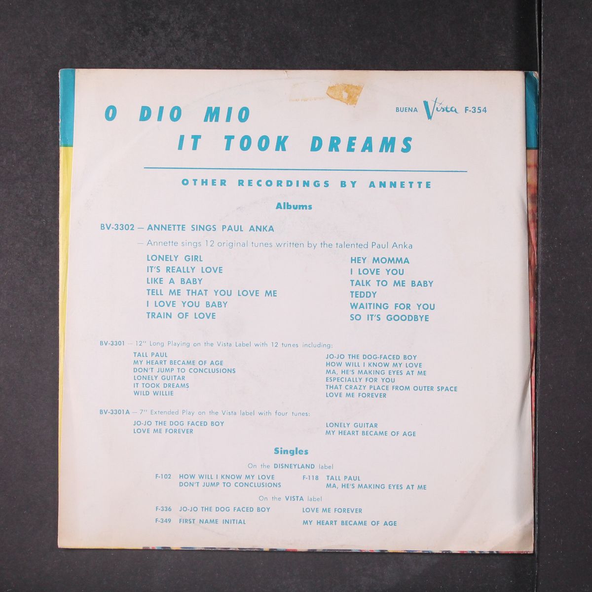 o dio mio / it took dreams by ANNETTE