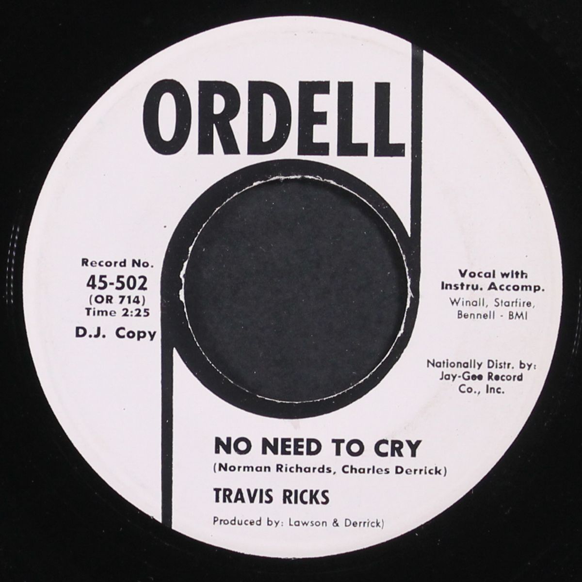 no need to cry / little girl don't you cry by TRAVIS RICKS