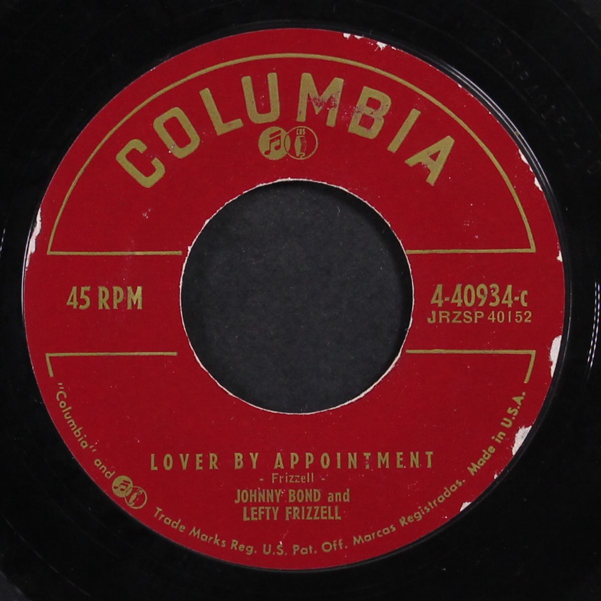 sick, sober and sorry / lover by appointment by JOHNNY BOND & LEFTY FRIZZELL