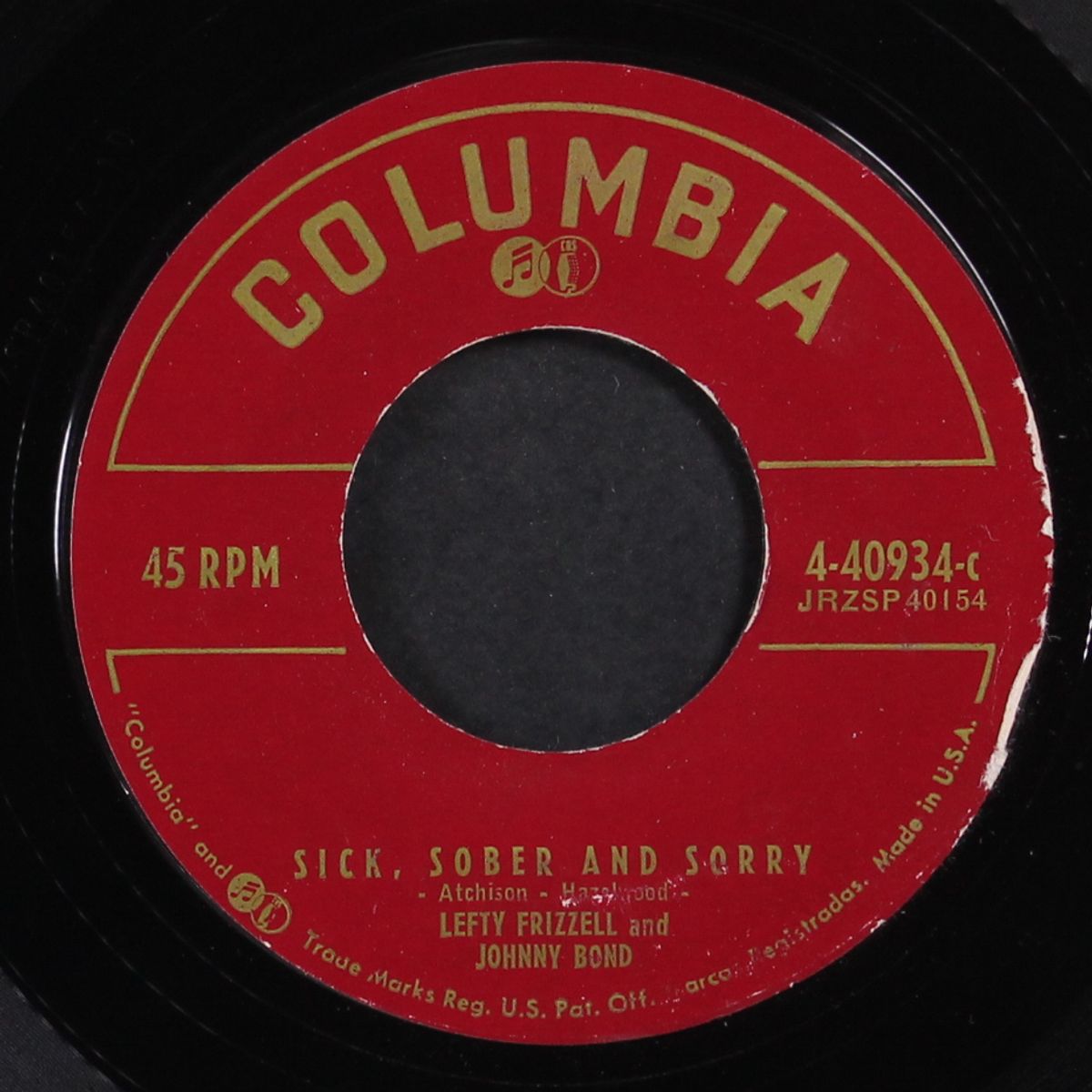 sick, sober and sorry / lover by appointment by JOHNNY BOND & LEFTY FRIZZELL