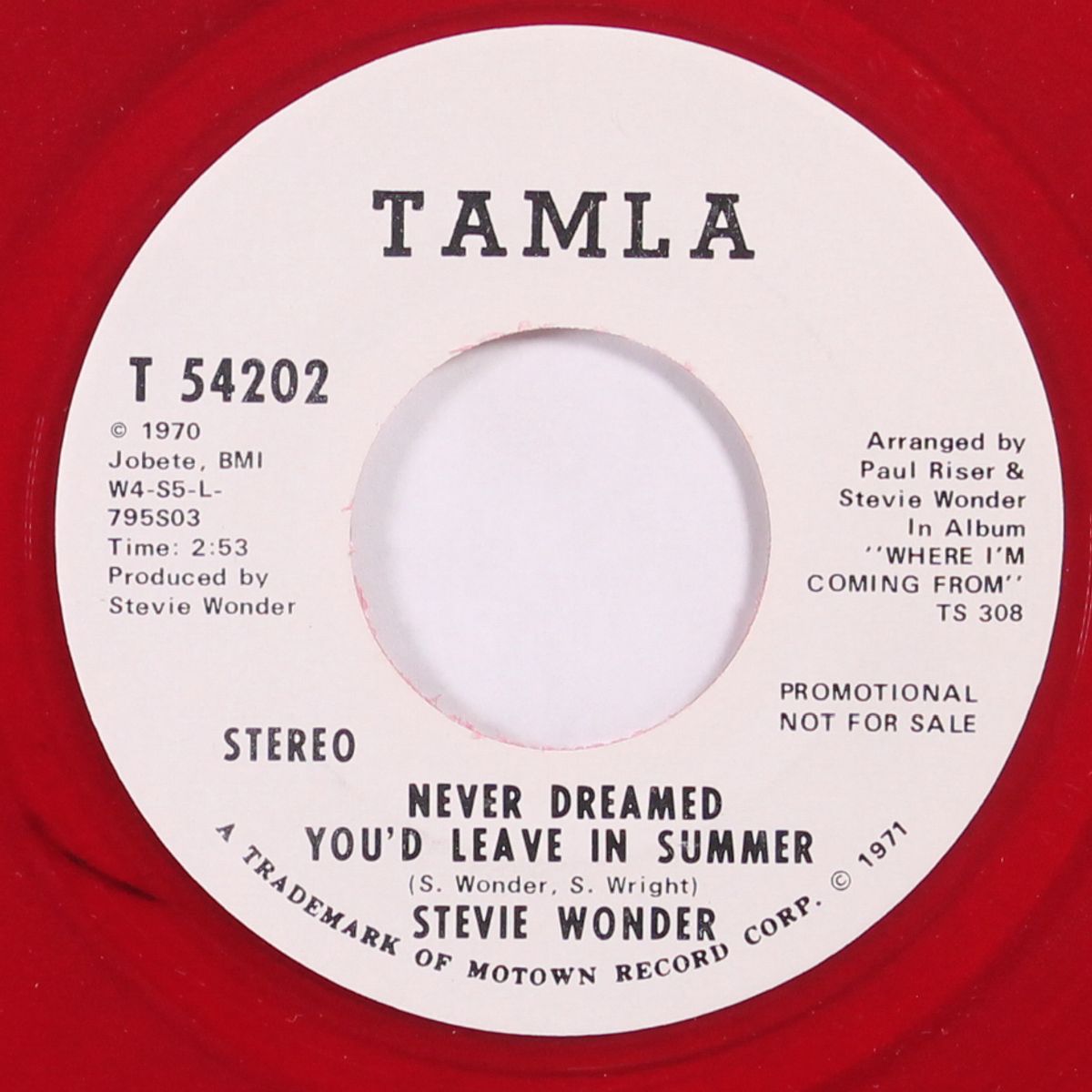 never dreamed you'd leave in summer / mono by STEVIE WONDER