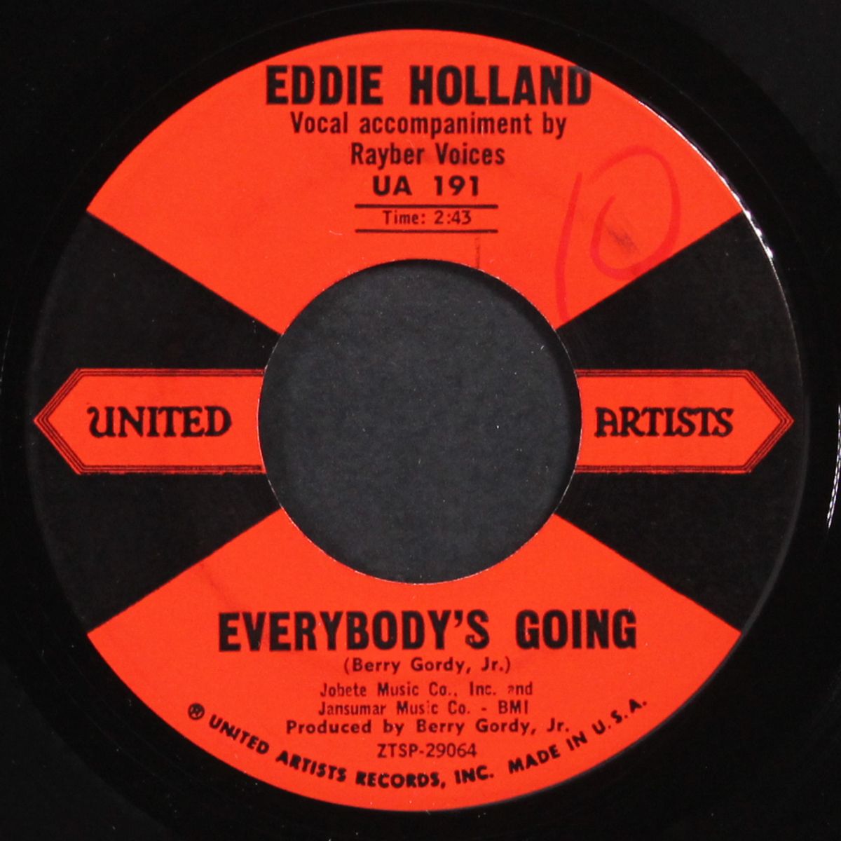 because i love her / everybody's going by EDDIE HOLLAND