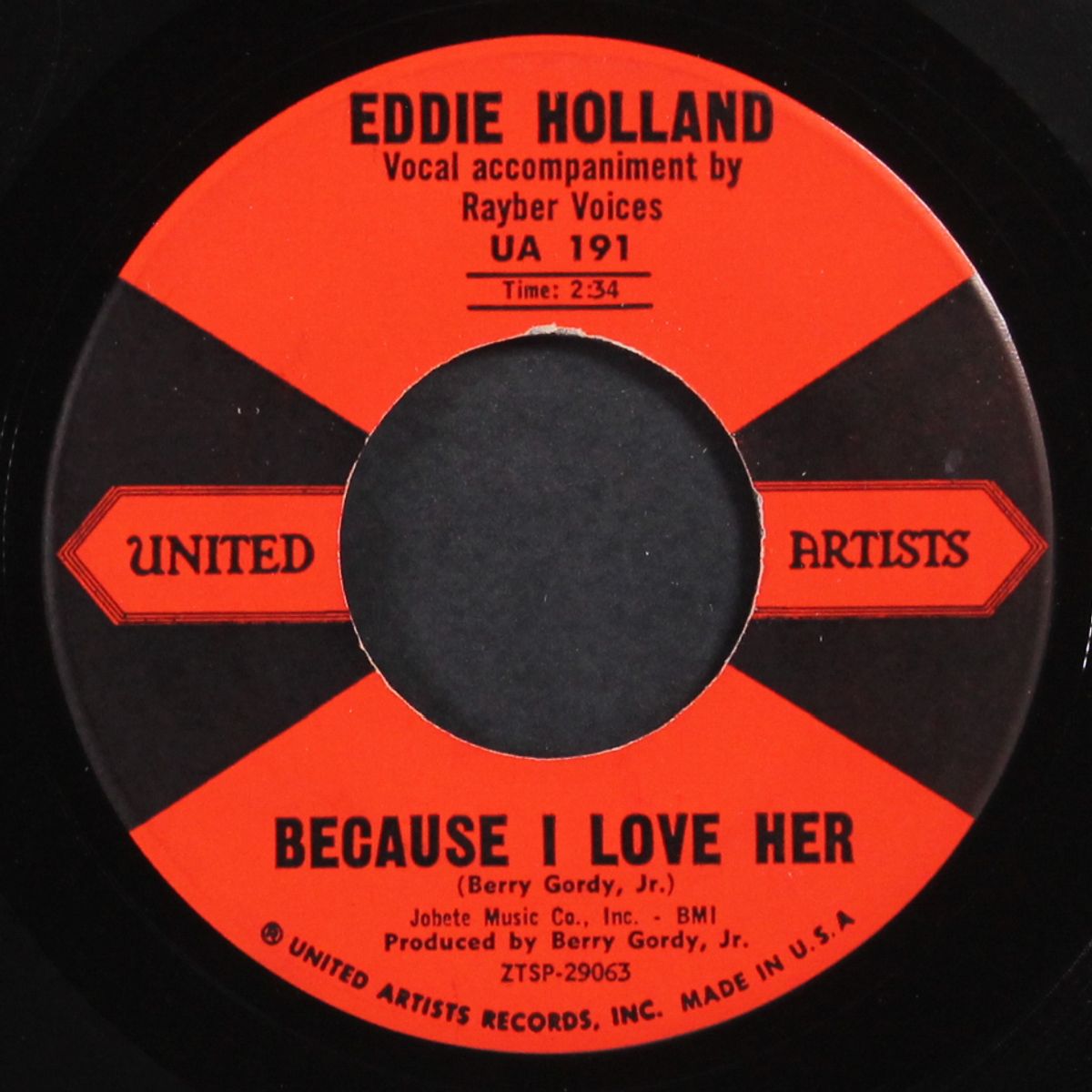because i love her / everybody's going by EDDIE HOLLAND