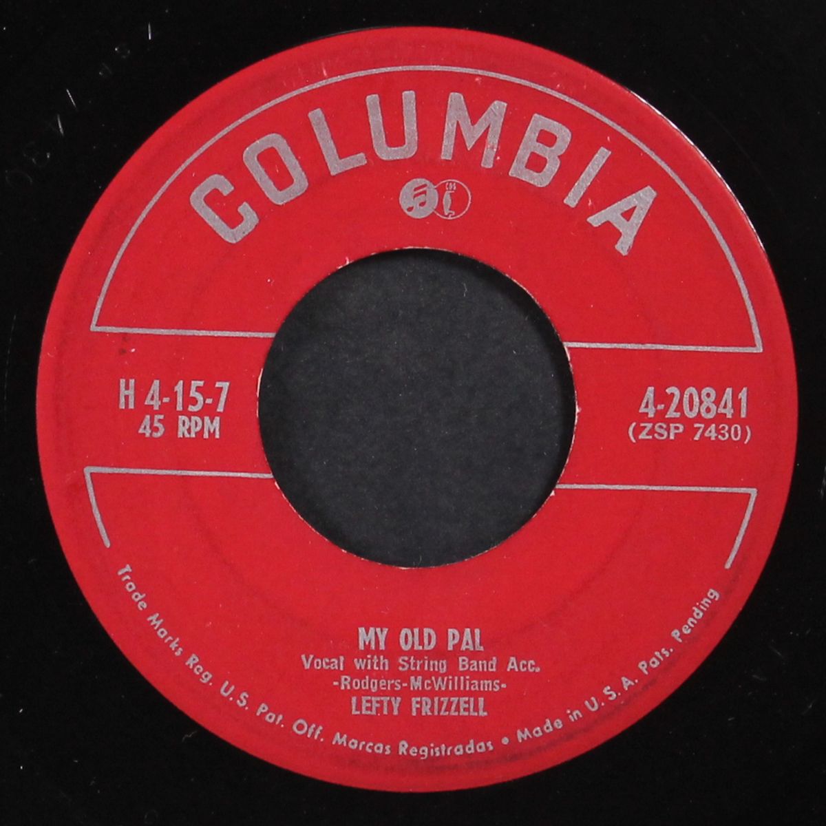 brakeman's blues / my old pal by LEFTY FRIZZELL