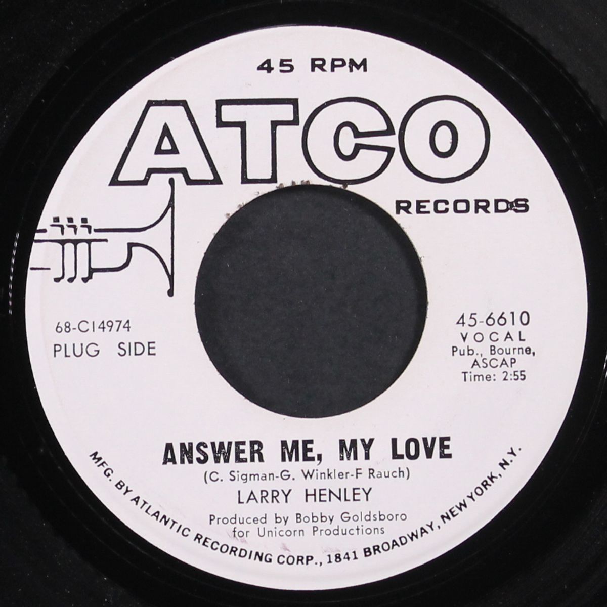 answer me, my love / in the hush of the night by LARRY HENLEY