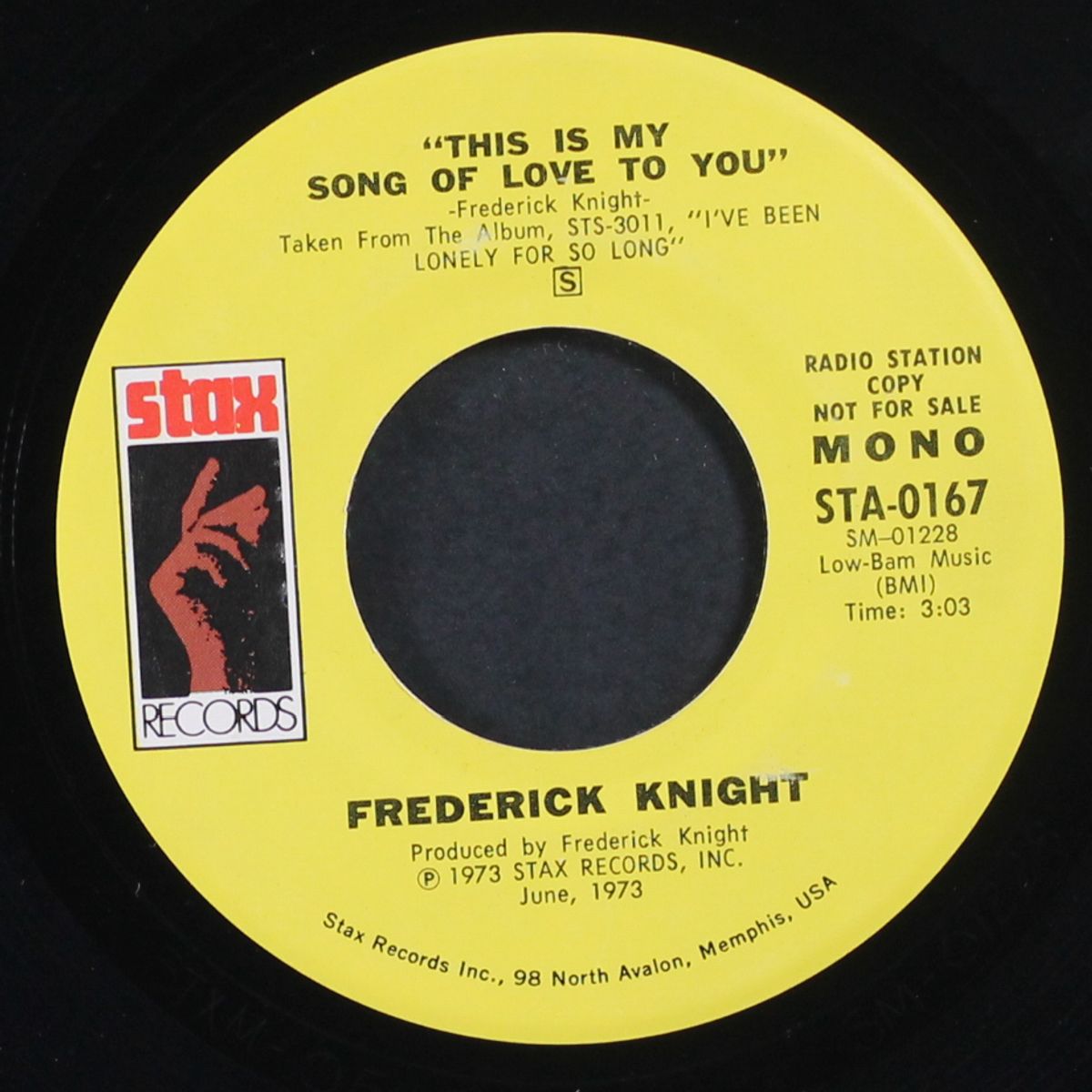 this is my song of love to you / take me on home witcha by FREDERICK KNIGHT