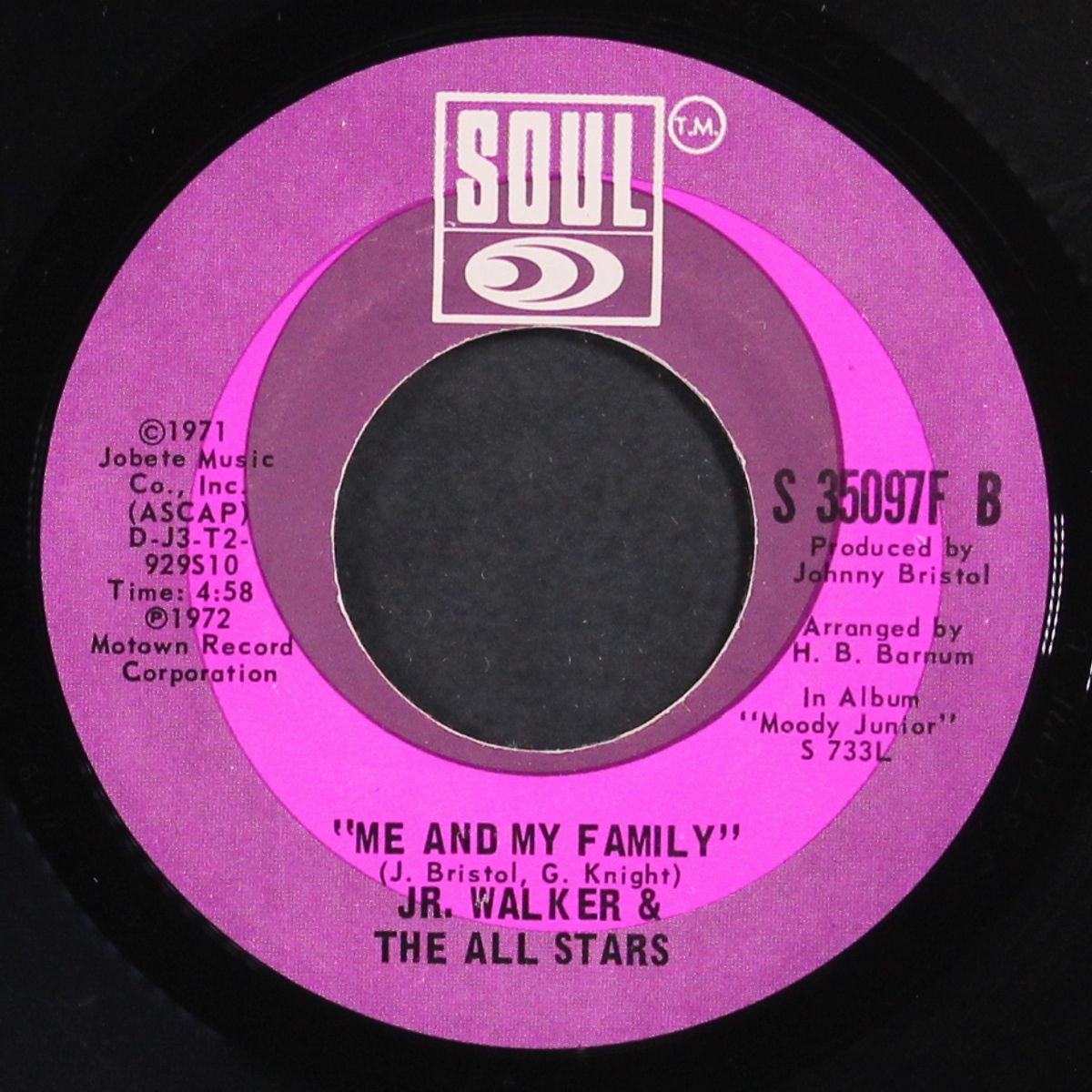 groove thang / me and my family by JR. WALKER
