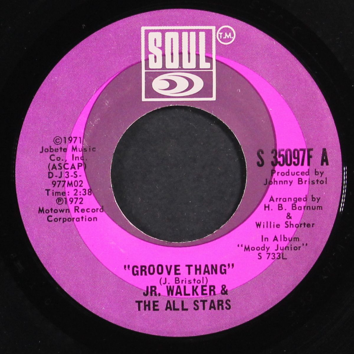 groove thang / me and my family by JR. WALKER