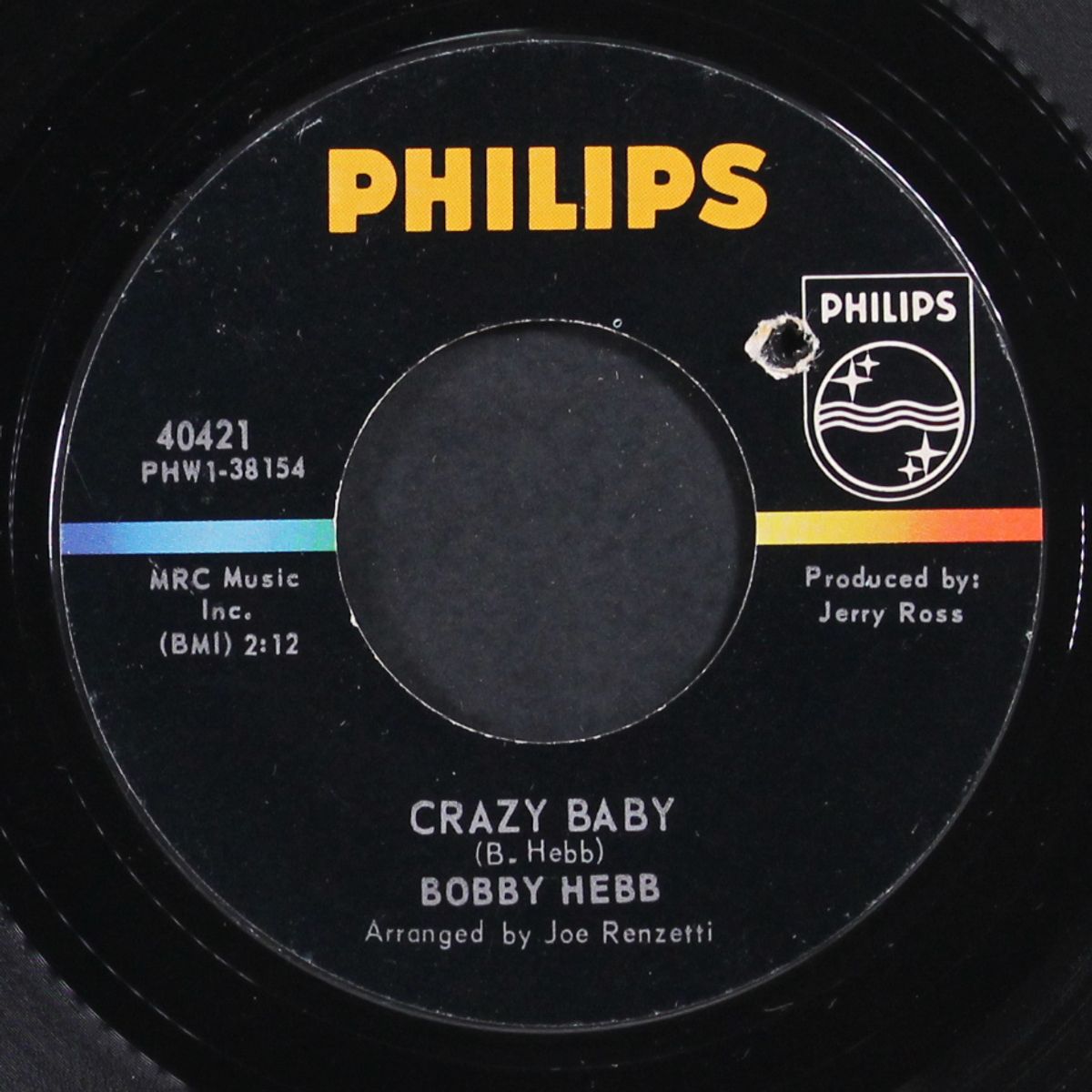 love me / crazy baby by BOBBY HEBB