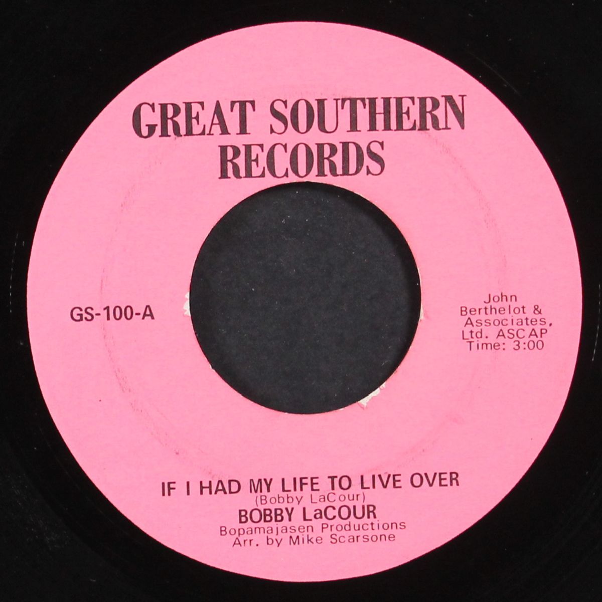 if i had my life to live over / daddy want you home by BOBBY LACOUR
