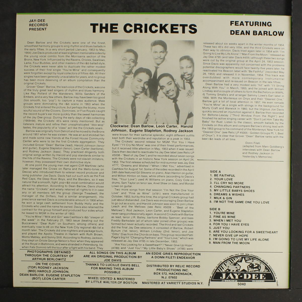 featuring dean barlow by CRICKETS