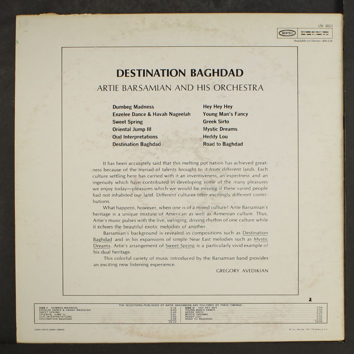 destination baghdad by ARTIE BARSAMIAN