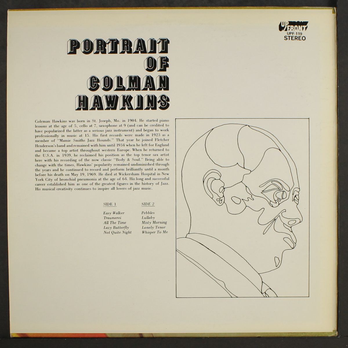 portrait of by COLEMAN HAWKINS