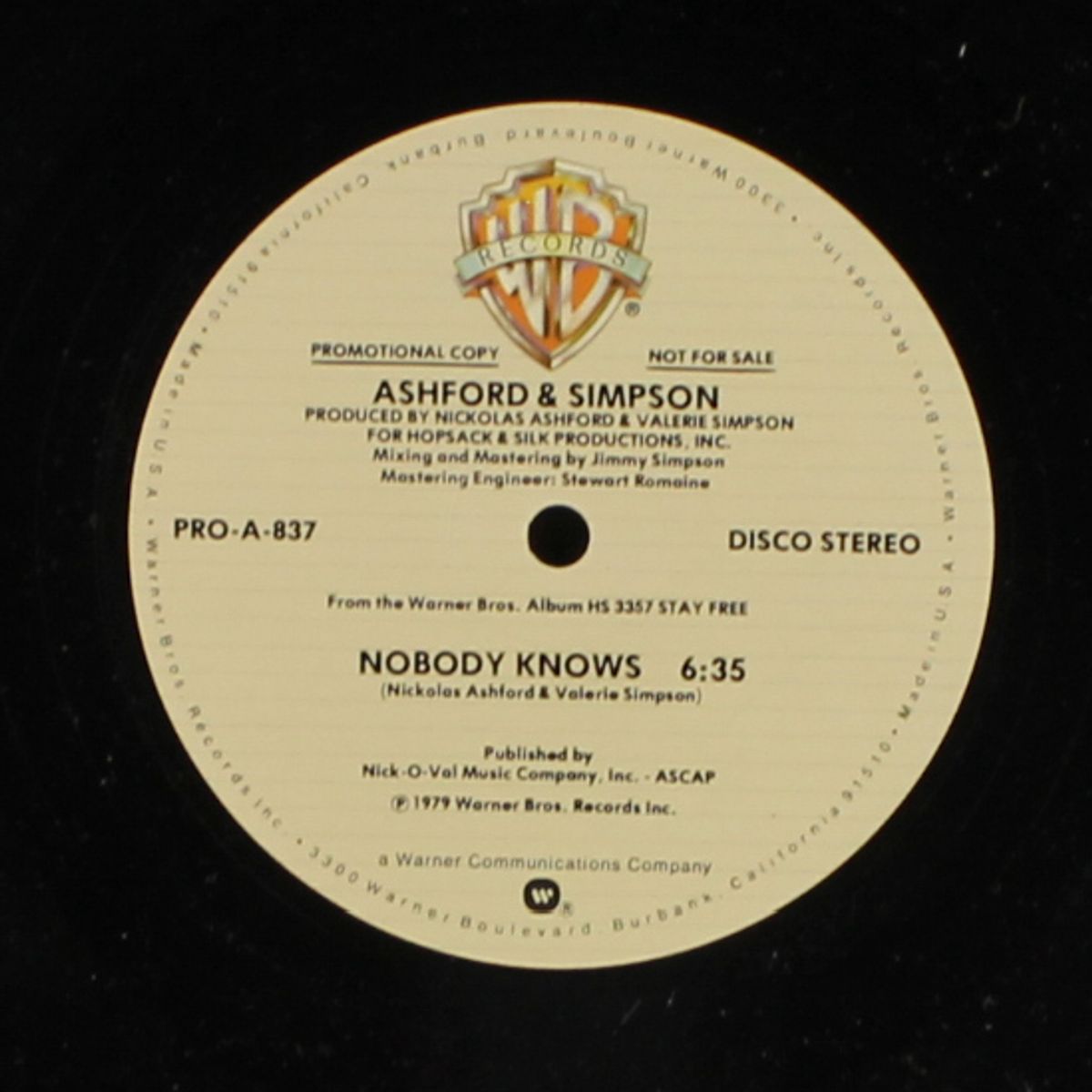 nobody knows / same by ASHFORD & SIMPSON