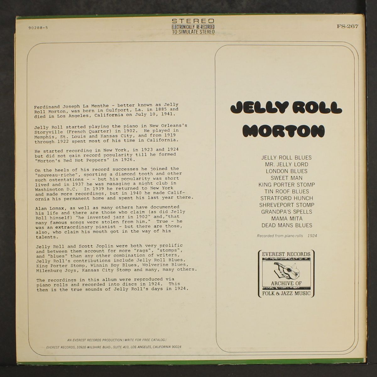 jelly roll morton by JELLY ROLL MORTON