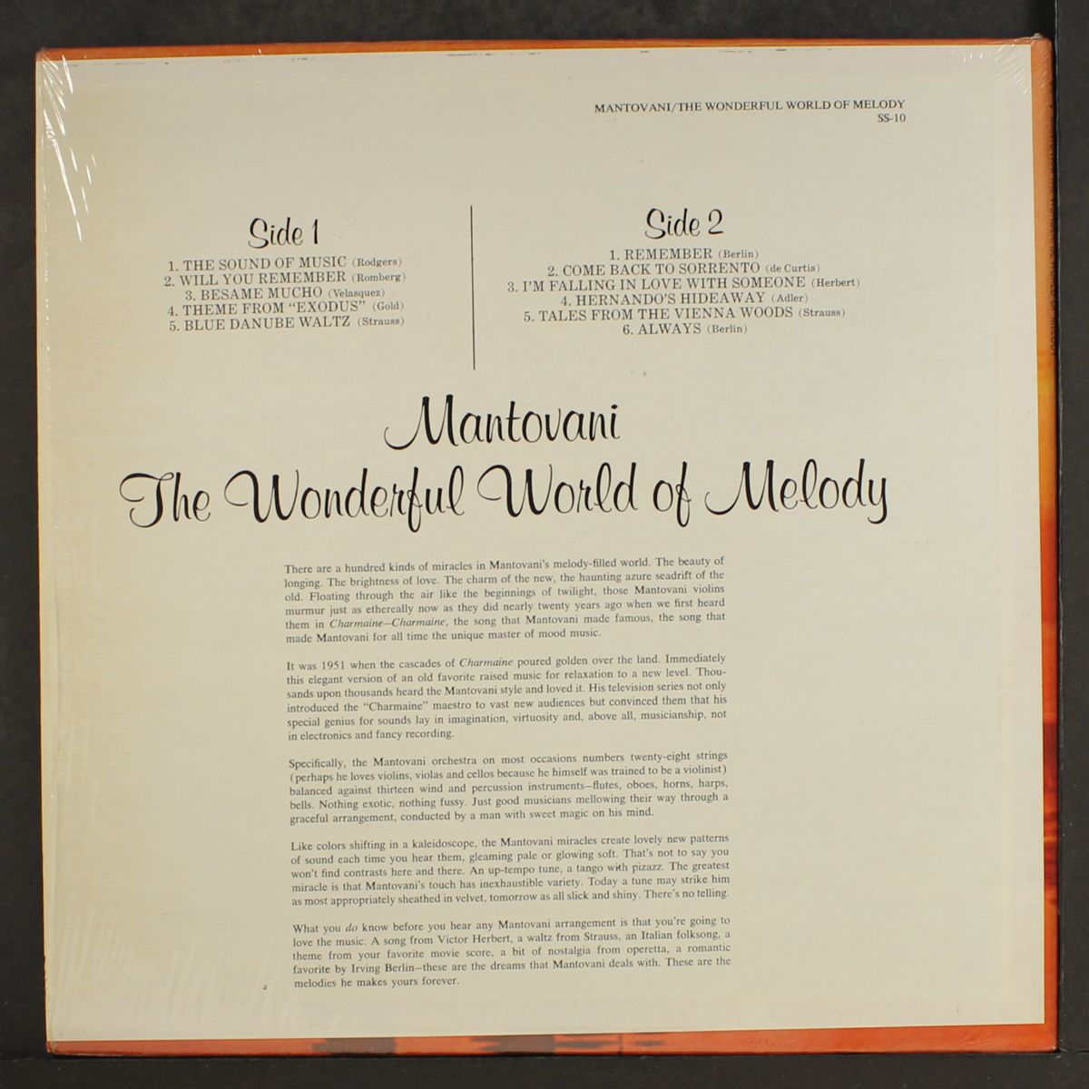 the wonderful world of melody by MANTOVANI