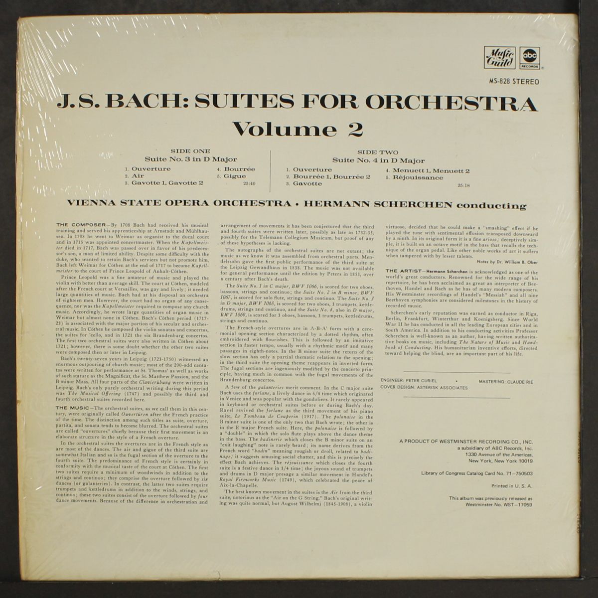 bach suites for orchestra, vol. 2 by VIENNA STATE OPERA ORCHESTRA