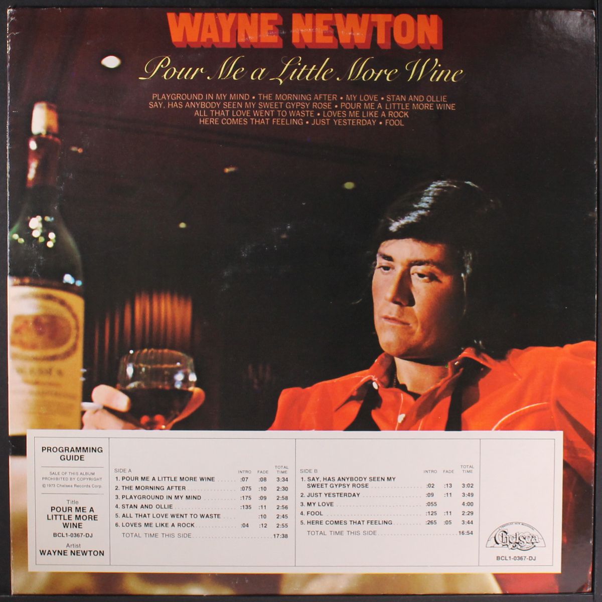 pour me a little more wine by WAYNE NEWTON