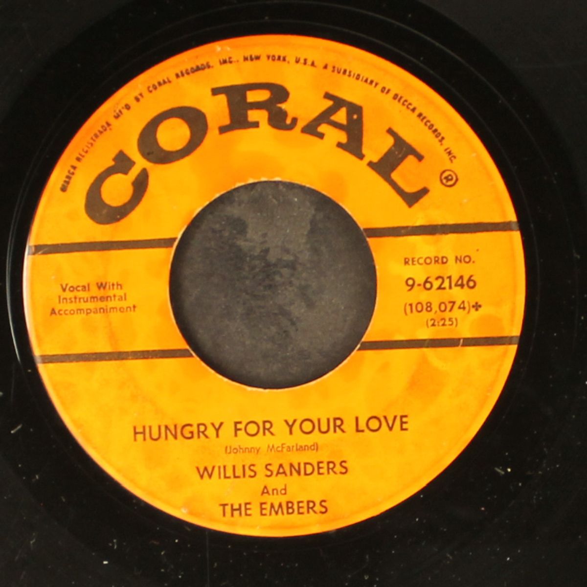 time out for tears / hungry for your love by WILLIS SANDERS & EMBERS