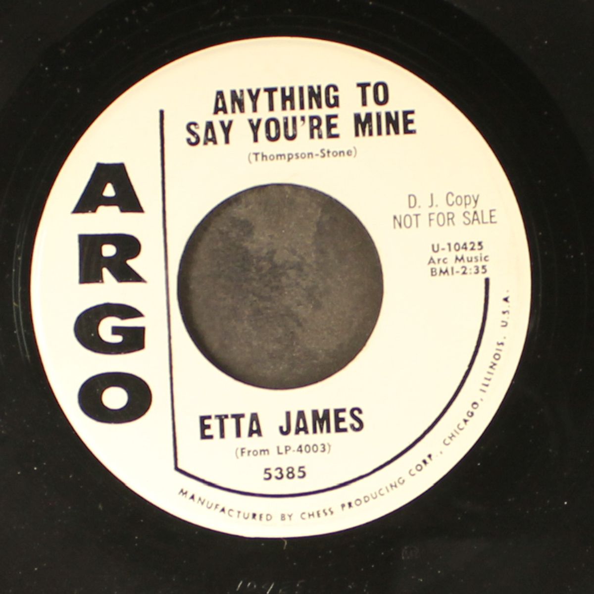 trust in me / anything to say you're mine by ETTA JAMES