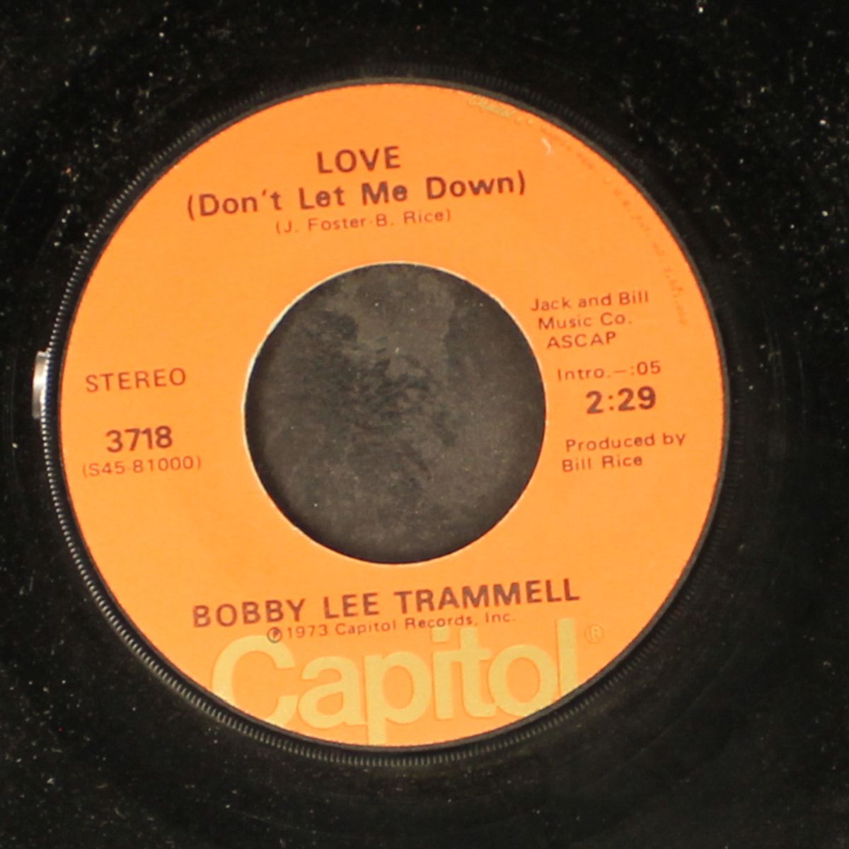 love (don't let me down) / i couldn't believe my eyes by BOBBY LEE TRAMMELL