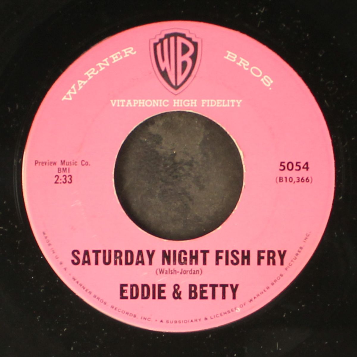 saturday night fish fry / sweet someone by EDDIE & BETTY