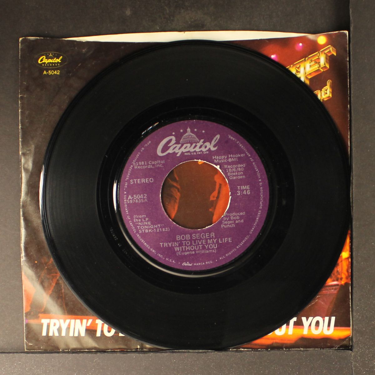 tryin' to live my life without you / brave strangers by BOB SEGER