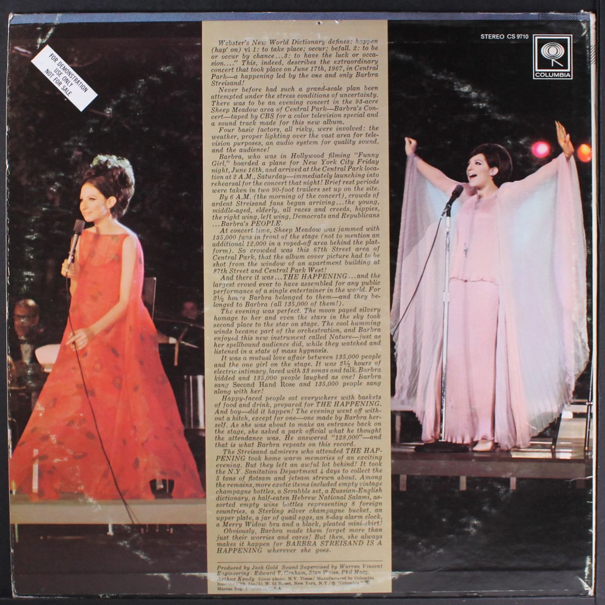 a happening in central park by BARBRA STREISAND