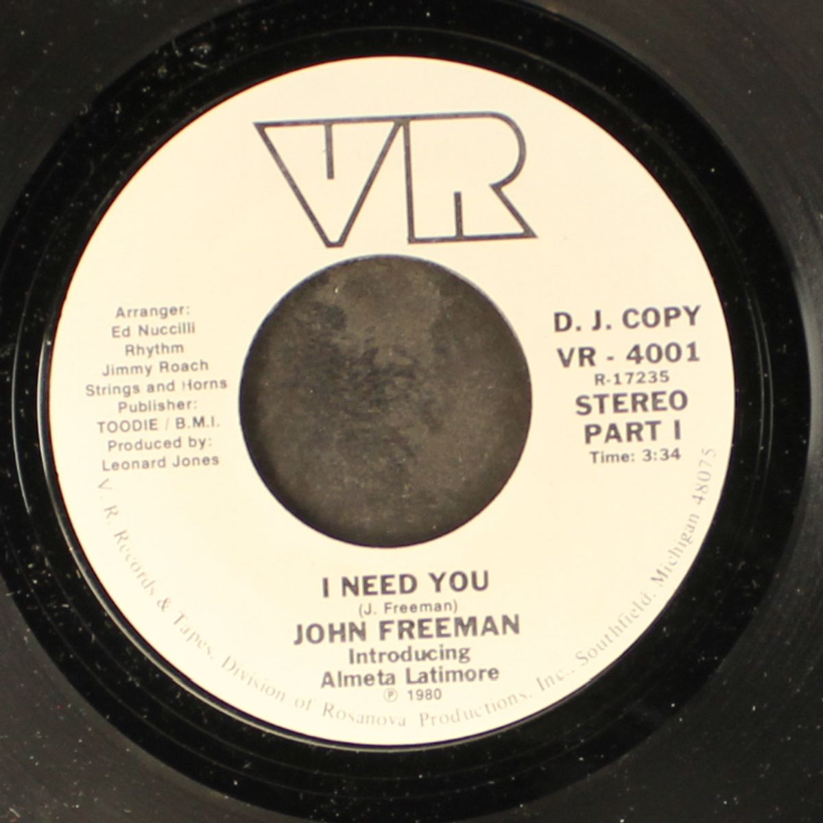 i need you, part 1 / same by JOHN FREEMAN & ALMETA LATIMORE