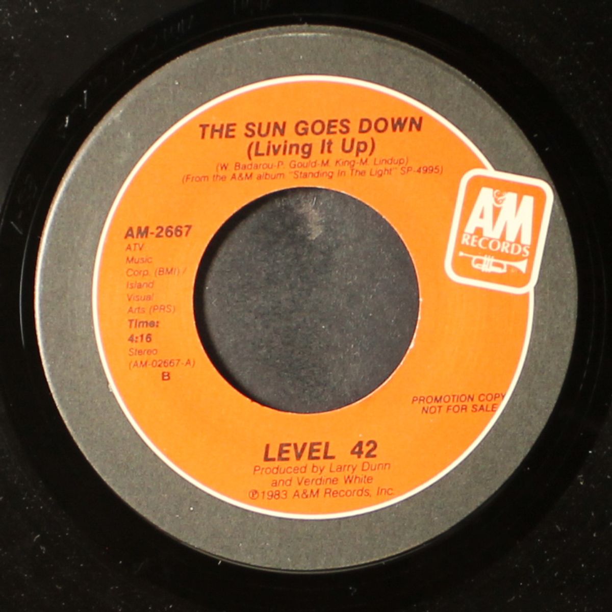 the sun goes down (living it up) / same by LEVEL 42
