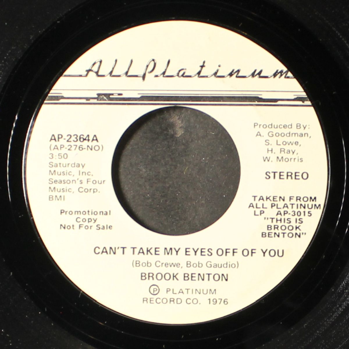 can't take my eyes off you / same by BROOK BENTON