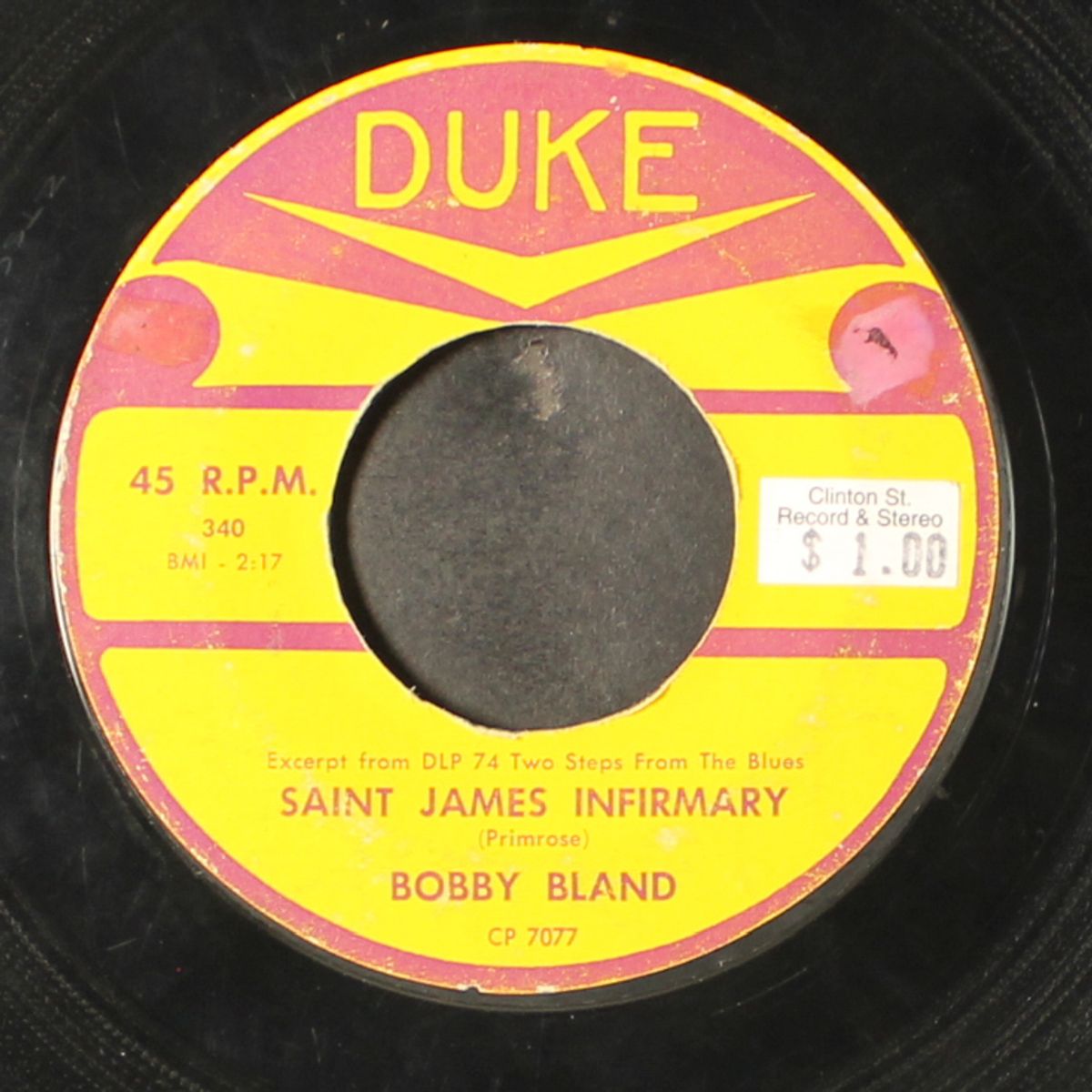 saint james infirmary / don't cry no more by BOBBY BLAND