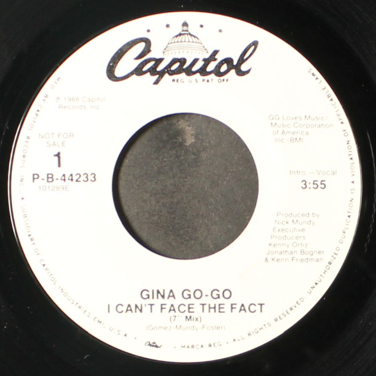 i can't face the fact by GINA GO-GO