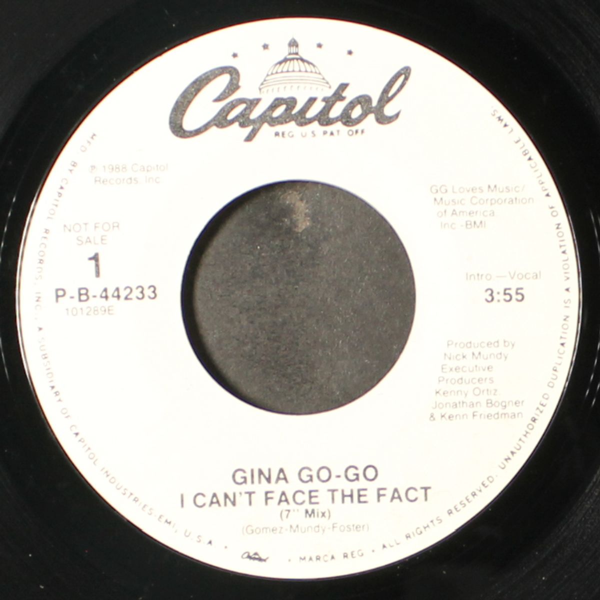 i can't face the fact by GINA GO-GO