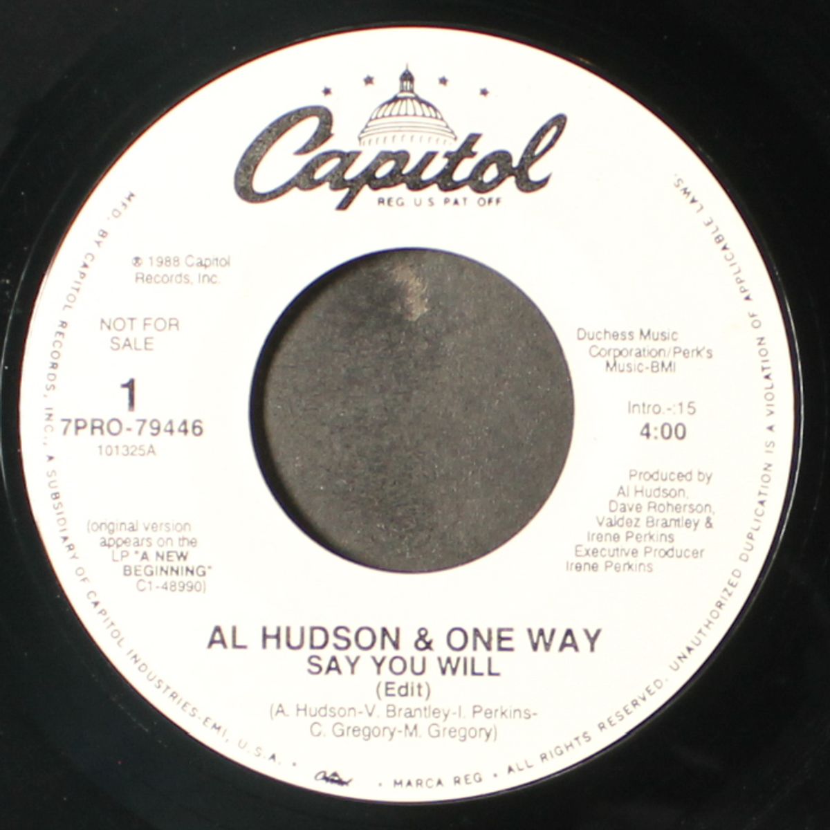 say you will by AL HUDSON & ONE WAY