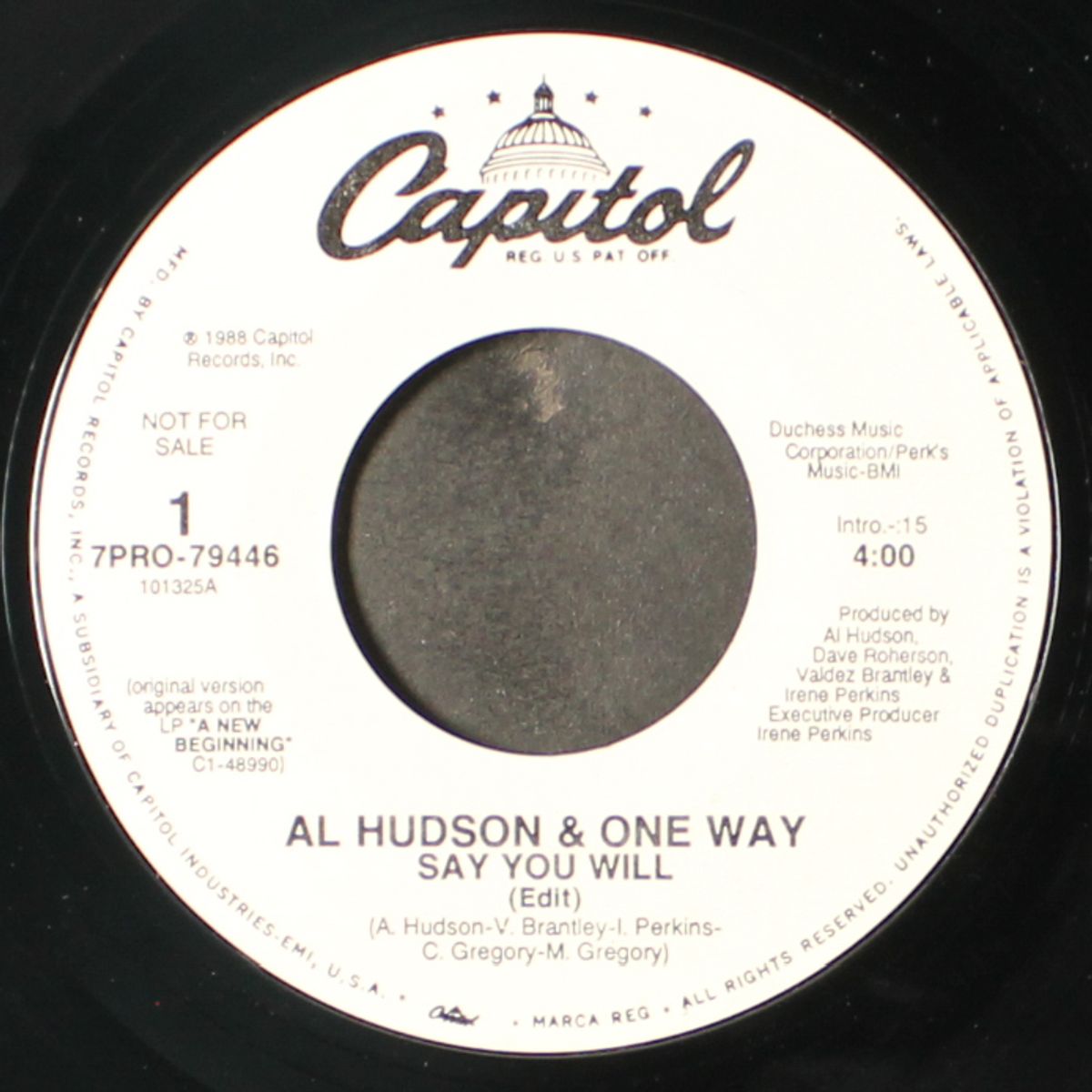 say you will by AL HUDSON & ONE WAY