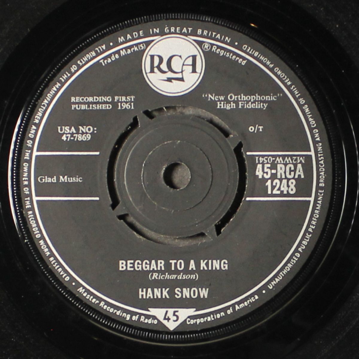 beggar to a king / poor little jimmie by HANK SNOW