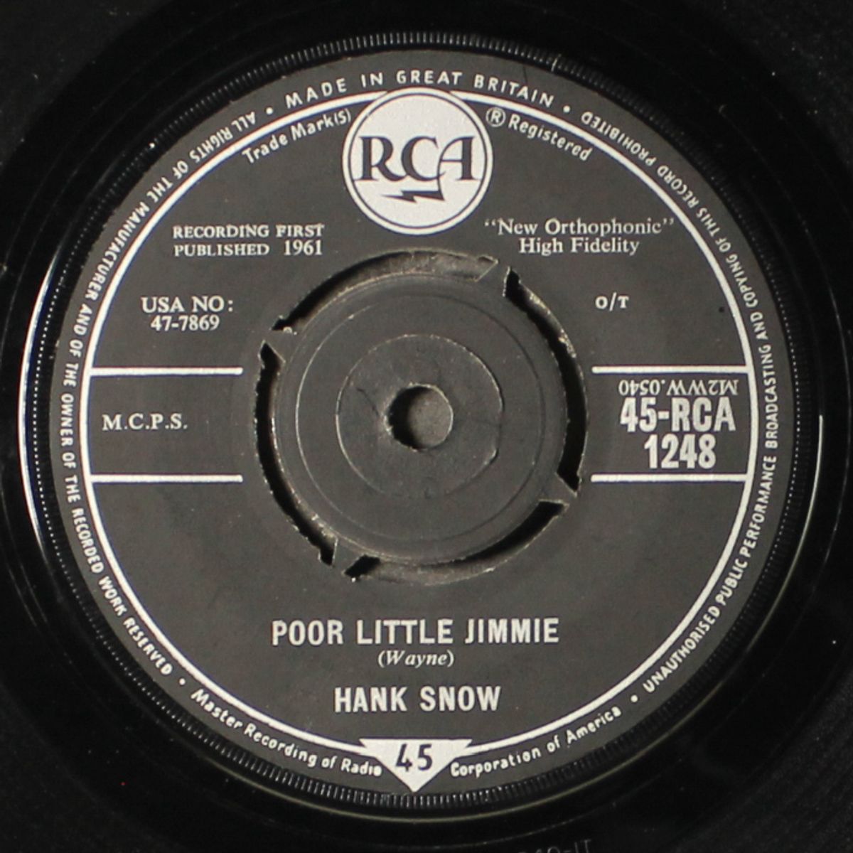 beggar to a king / poor little jimmie by HANK SNOW