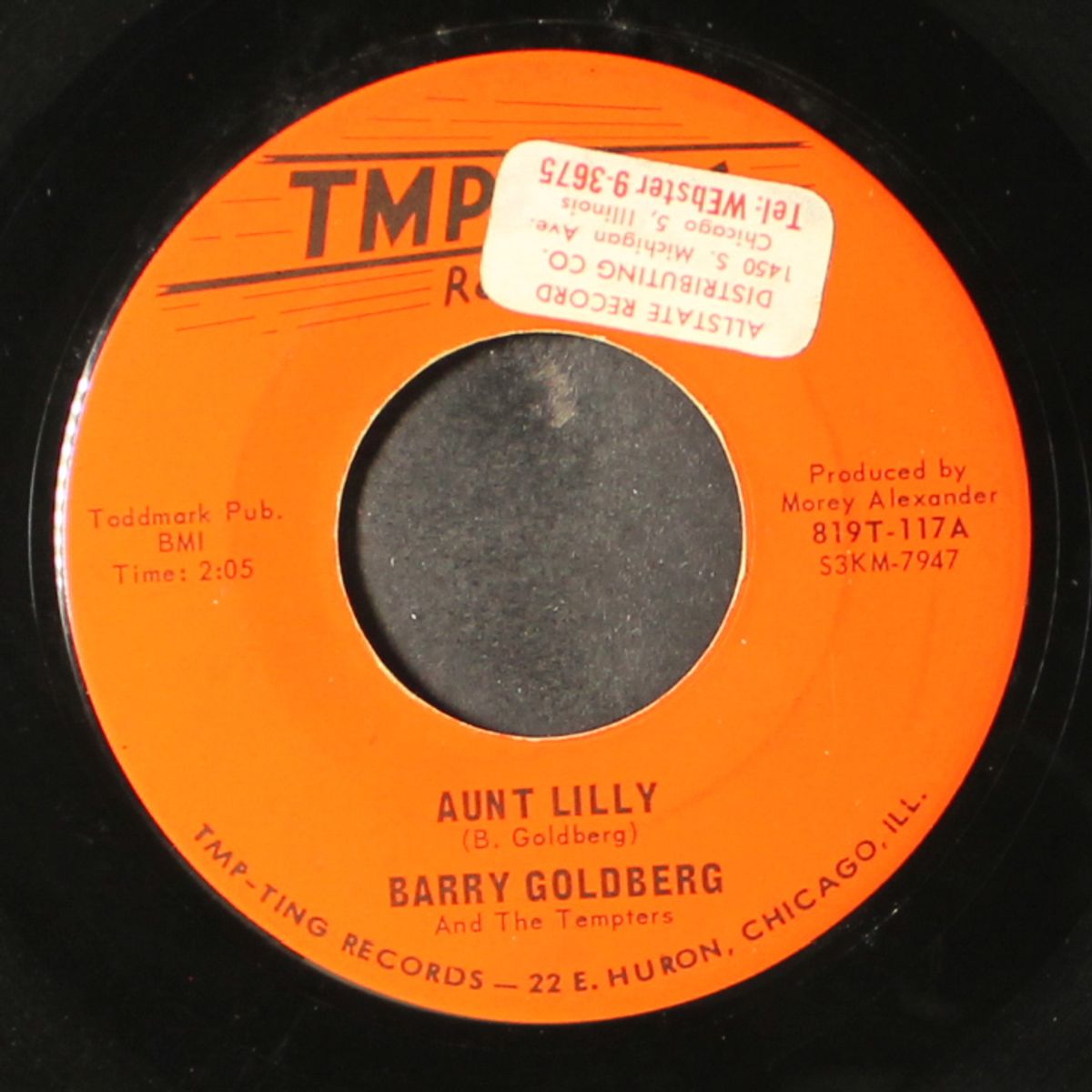 aunt lilly / you got me crying by BARRY GOLDBERG & TEMPTERS