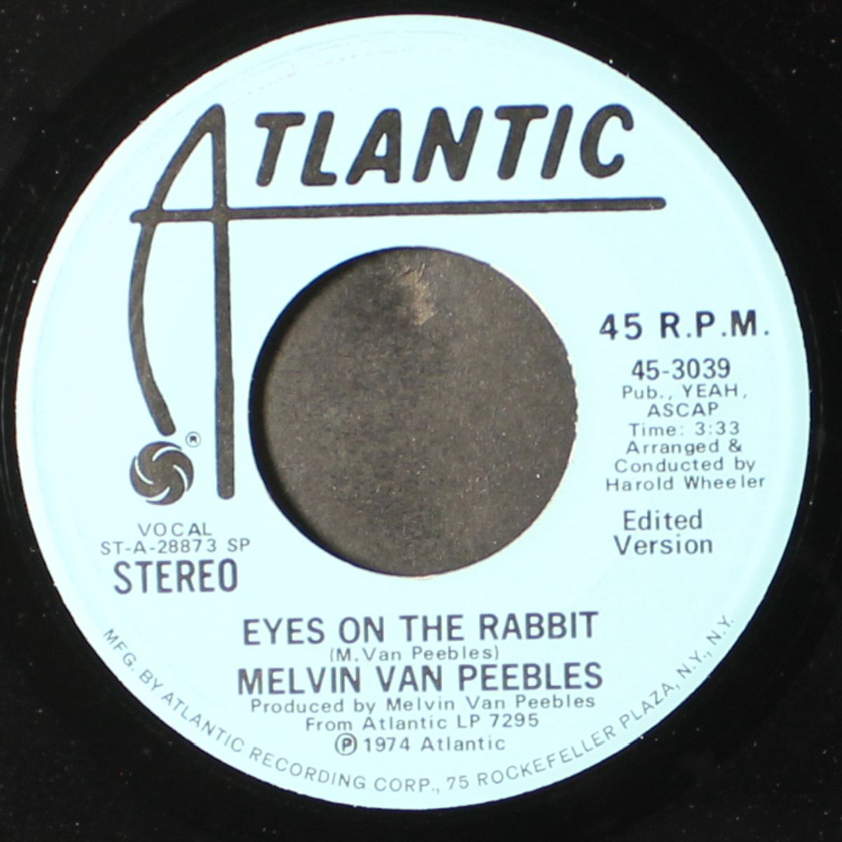 eyes on the rabbit / edited by MELVIN VAN PEEBLES