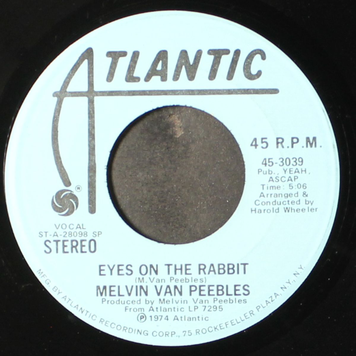 eyes on the rabbit / edited by MELVIN VAN PEEBLES