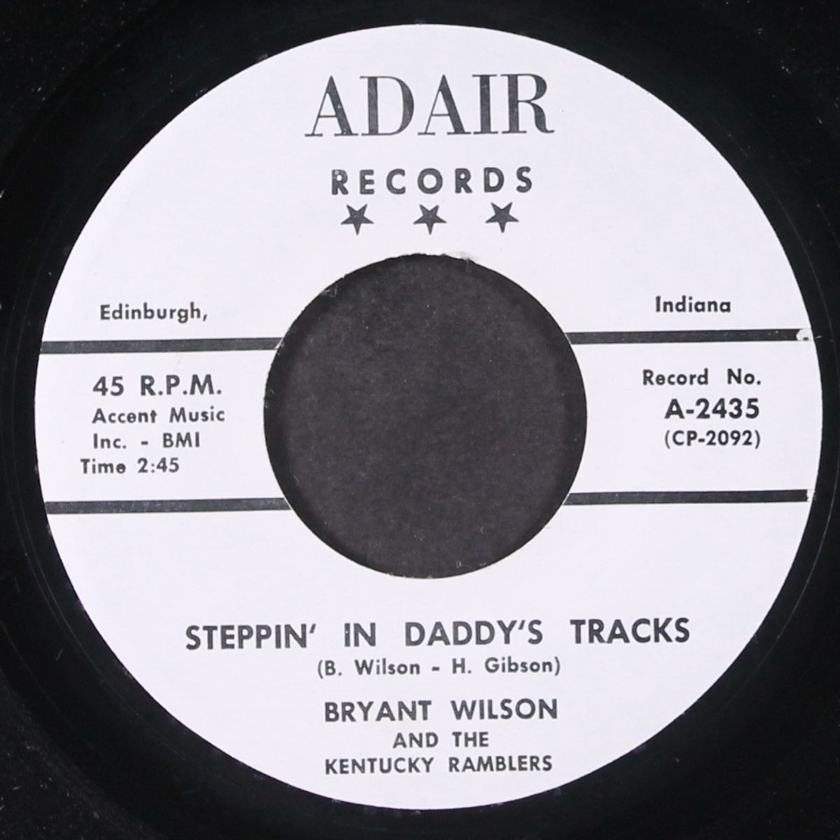 steppin' in daddy's tracks / my time will come some day by BRYANT WILSON & KENTUCKY RAMBLERS