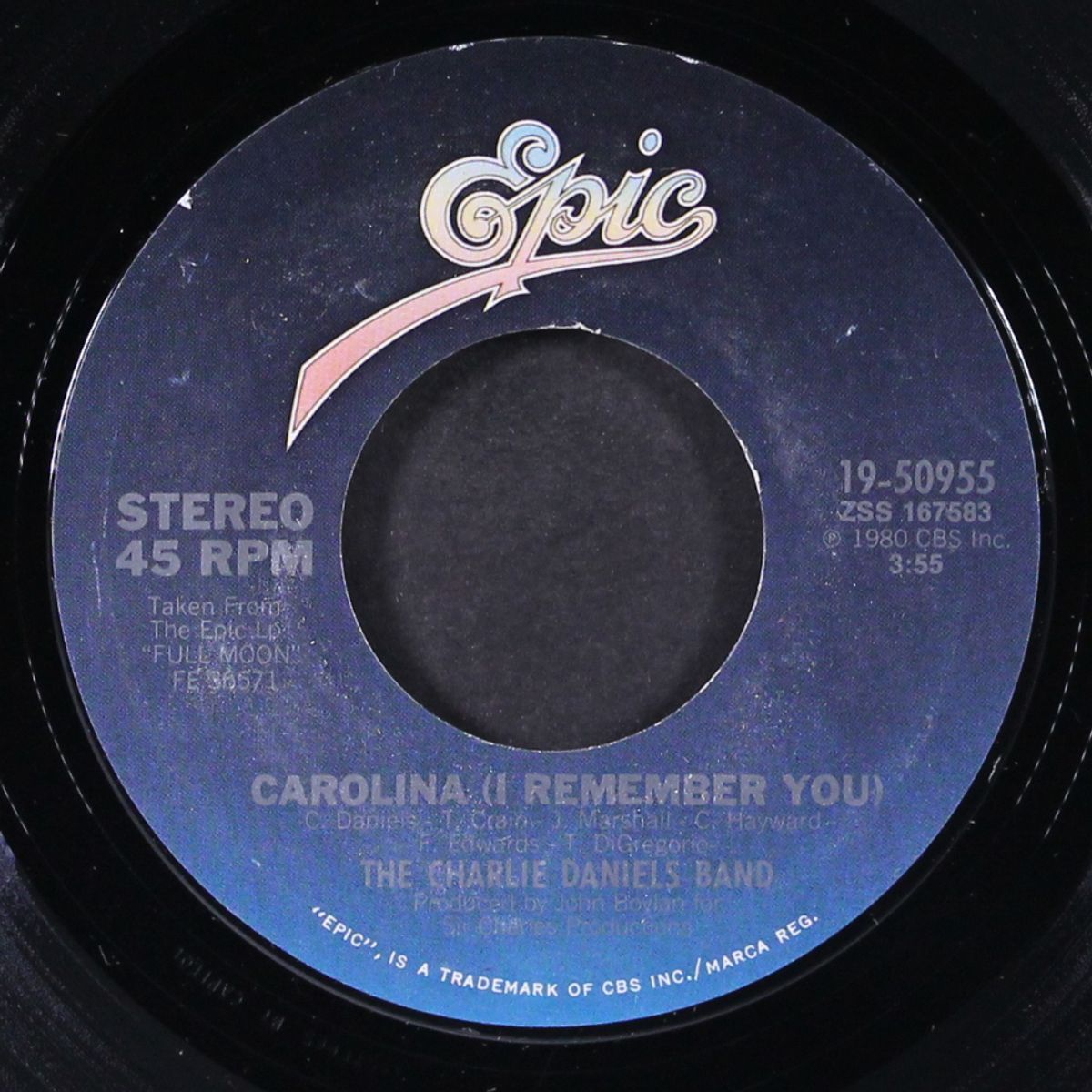 carolina / south sea song by CHARLIE DANIELS BAND