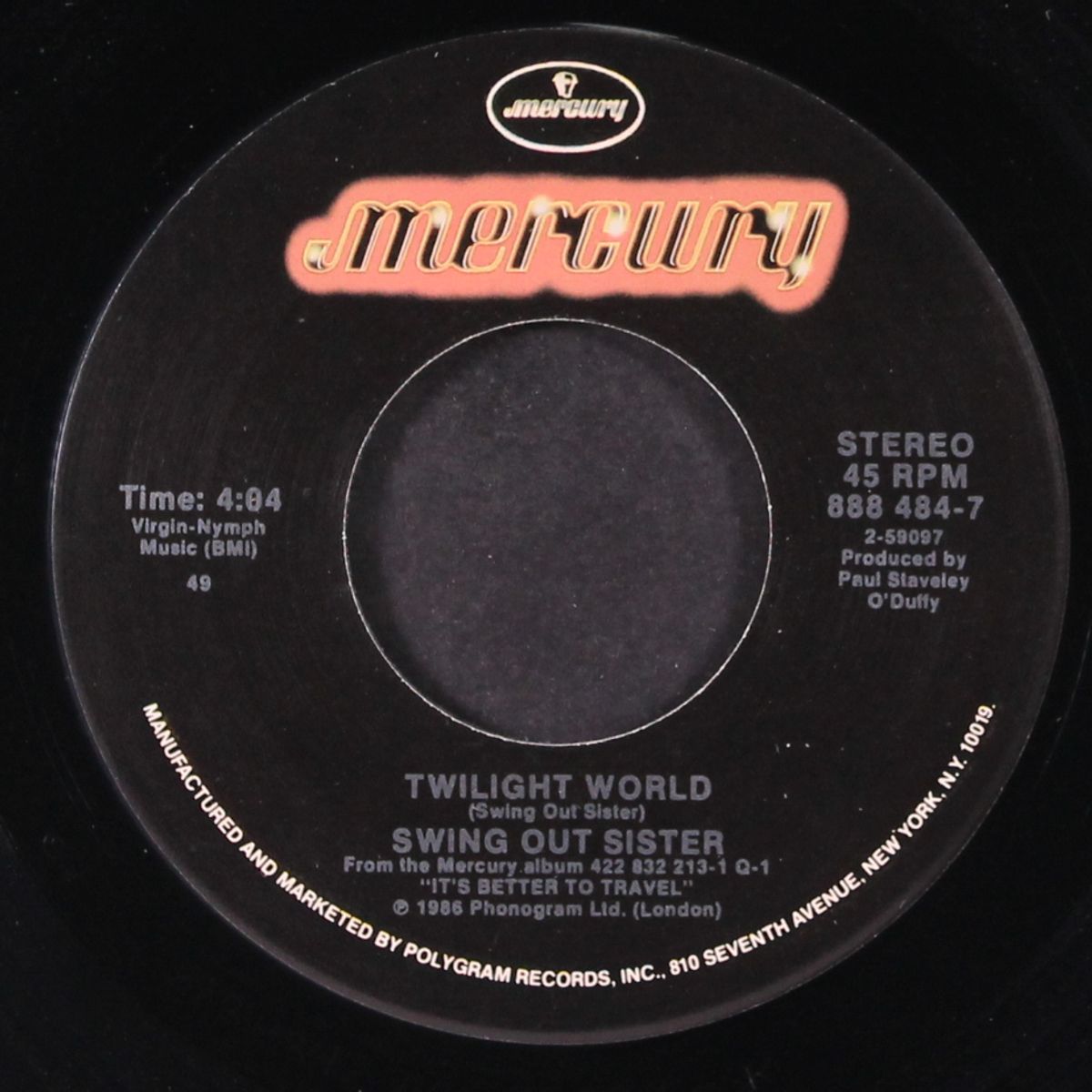 twilight world / another lost weekend by SWING OUT SISTER