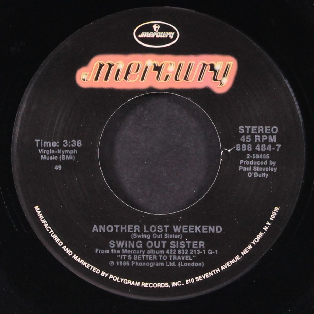 twilight world / another lost weekend by SWING OUT SISTER