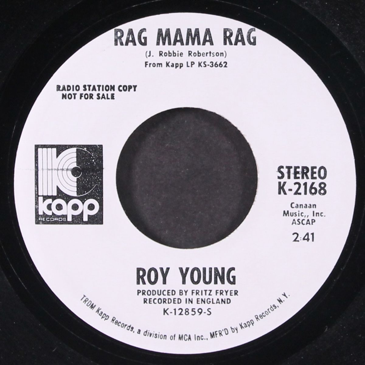 wild country wine / rag mama rag by ROY YOUNG