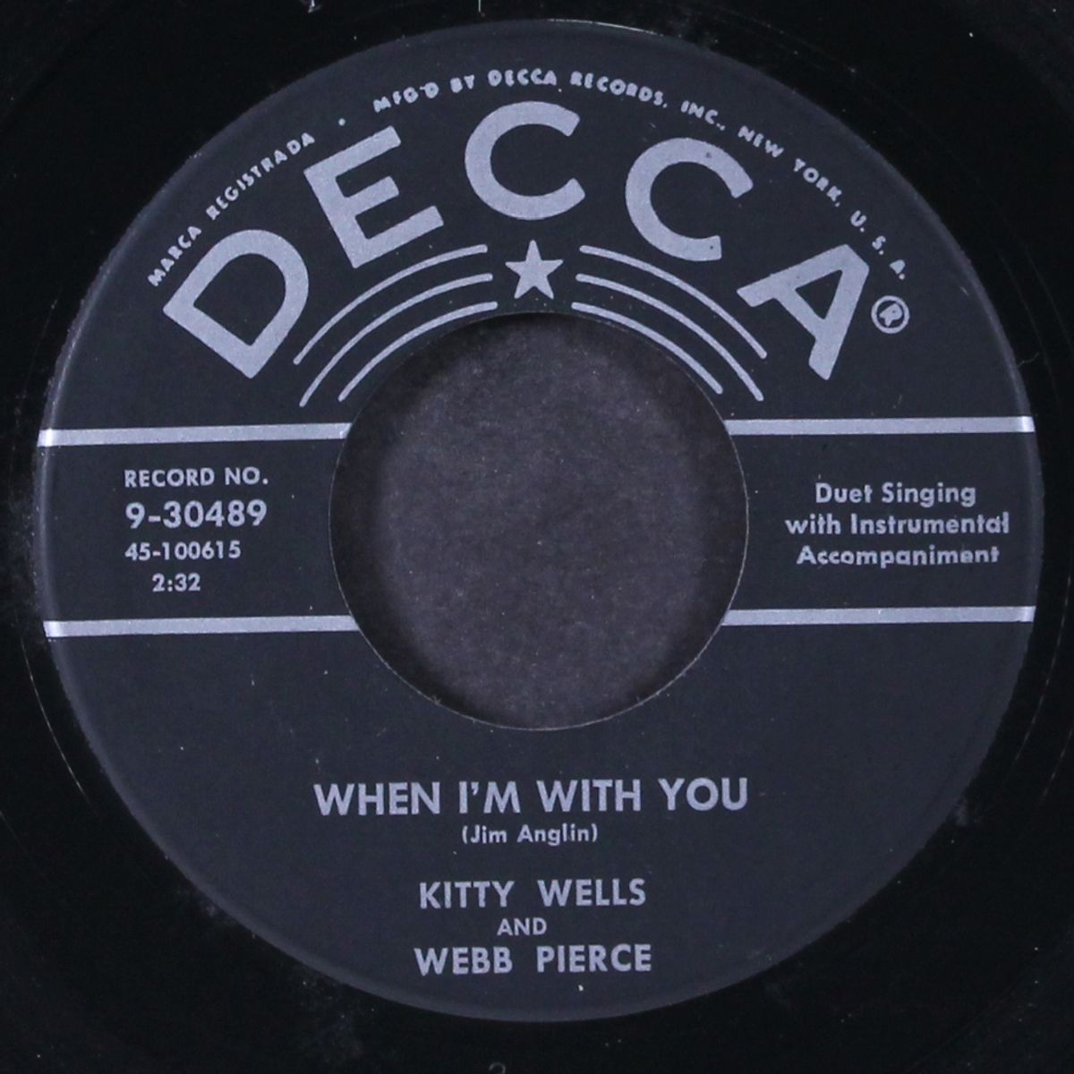 when i'm with you / one week later by KITTY WELLS & WEBB PIERCE