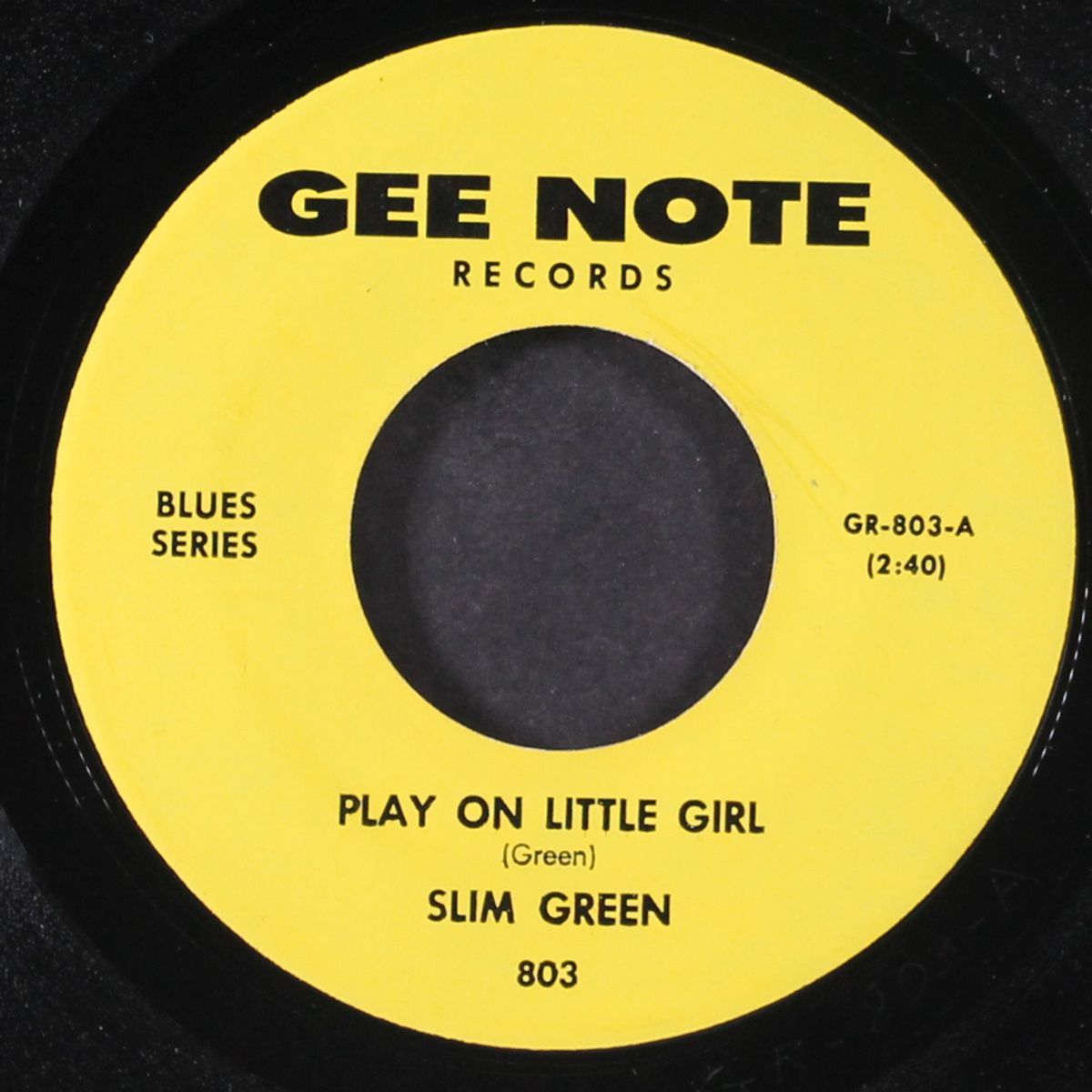 play on little girl / rub my back by SLIM GREEN