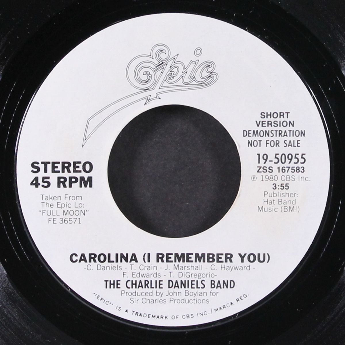 carolina (i remember you) / short by CHARLIE DANIELS BAND