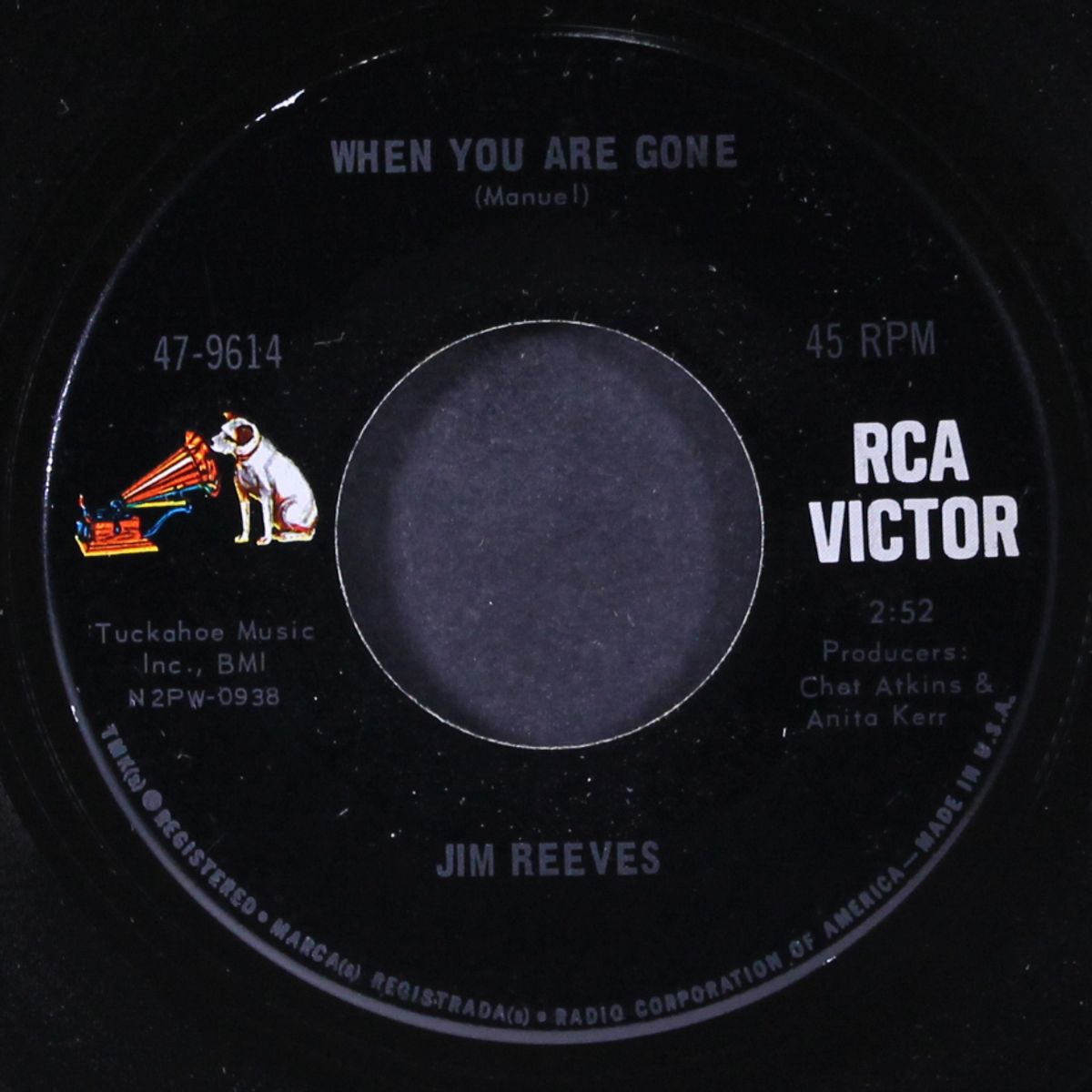when you are gone by JIM REEVES